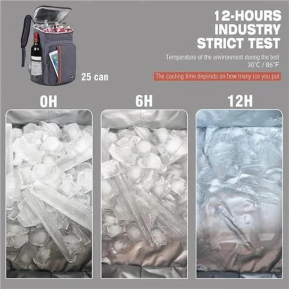 LEAKPROOF Soft Cooler Bag to Beach 25can-Black - Picture 2 of 7